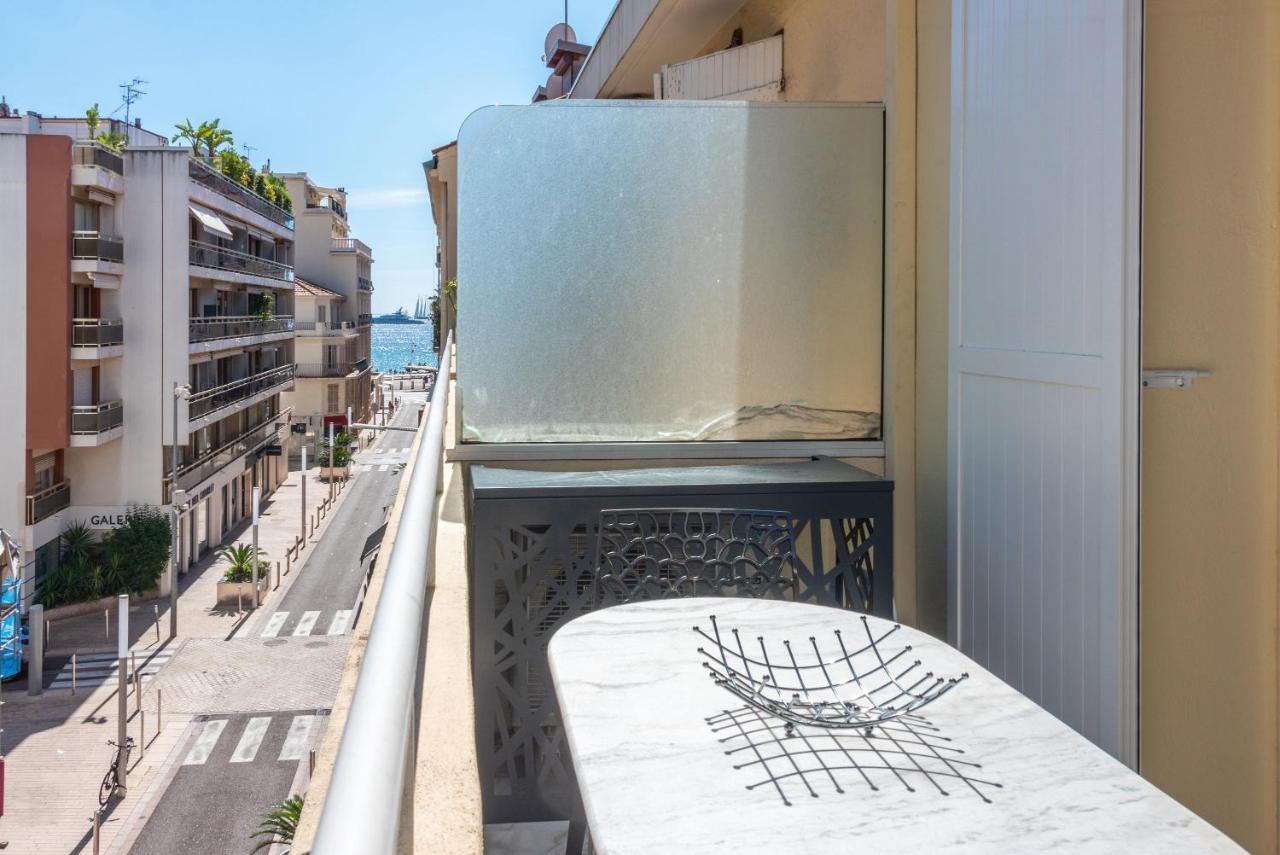 CMG - Grand studio - 50m plage Cannes - terrasse vue mer Eksteriør bilde