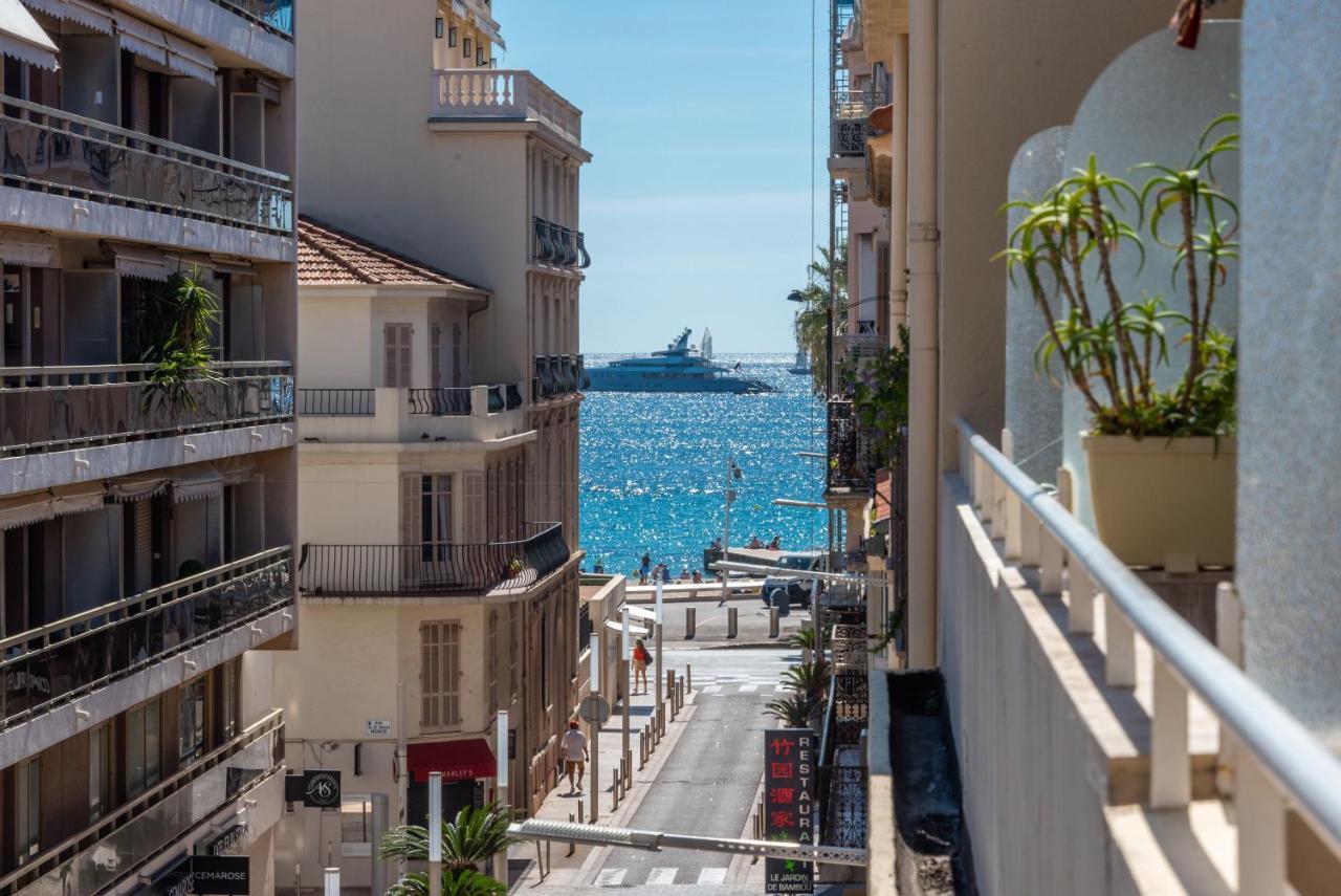 CMG - Grand studio - 50m plage Cannes - terrasse vue mer Eksteriør bilde